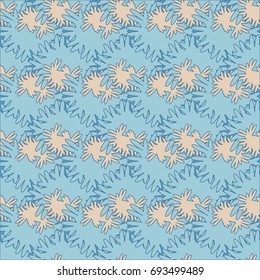 Autumn colored seamless pattern with leaves for texture or background.
