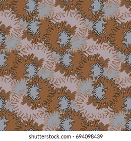 Autumn colored seamless pattern with leaves for texture or background.