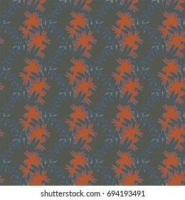Autumn colored seamless pattern with leaves for texture or background.