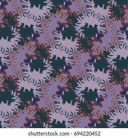 Autumn colored seamless pattern with leaves for texture or background.