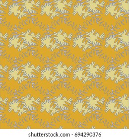Autumn colored seamless pattern with leaves for texture or background.