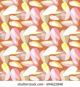 Autumn colored seamless pattern with leaves for texture or background.