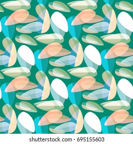 Autumn colored seamless pattern with leaves for texture or background.