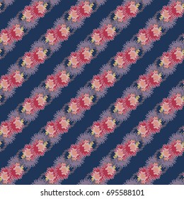 Autumn colored seamless pattern with leaves for texture or background.