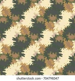 Autumn colored seamless pattern with leaves for texture or background.
