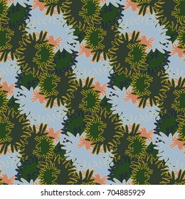 Autumn colored seamless pattern with leaves for texture or background.