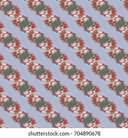 Autumn colored seamless pattern with leaves for texture or background.