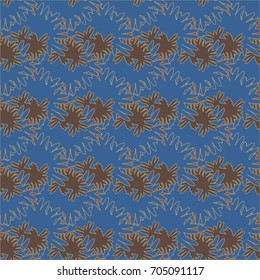 Autumn colored seamless pattern with leaves for texture or background.