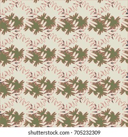 Autumn colored seamless pattern with leaves for texture or background.