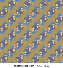 Autumn colored seamless pattern with leaves for texture or background.
