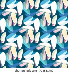 Autumn colored seamless pattern with leaves for texture or background.