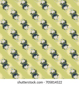 Autumn colored seamless pattern with leaves for texture or background.