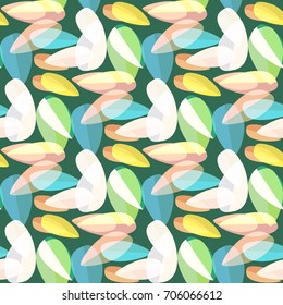 Autumn colored seamless pattern with leaves for texture or background.