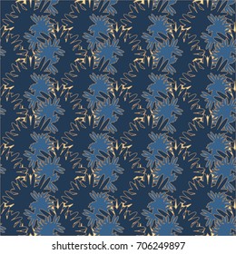 Autumn colored seamless pattern with leaves for texture or background.