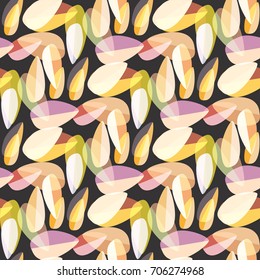 Autumn colored seamless pattern with leaves for texture or background.