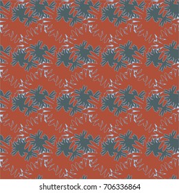 Autumn colored seamless pattern with leaves for texture or background.