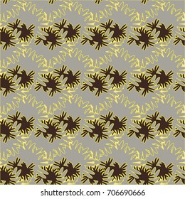 Autumn colored seamless pattern with leaves for texture or background.