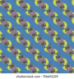 Autumn colored seamless pattern with leaves for texture or background.