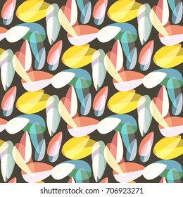 Autumn colored seamless pattern with leaves for texture or background.