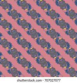 Autumn colored seamless pattern with leaves for texture or background.