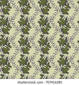 Autumn colored seamless pattern with leaves for texture or background.
