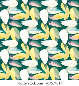 Autumn colored seamless pattern with leaves for texture or background.