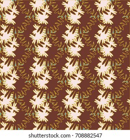 Autumn colored seamless pattern with leaves for texture or background.