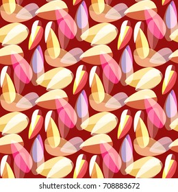 Autumn colored seamless pattern with leaves for texture or background.