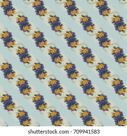 Autumn colored seamless pattern with leaves for texture or background.