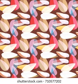 Autumn colored seamless pattern with leaves for texture or background.