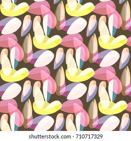 Autumn colored seamless pattern with leaves for texture or background.