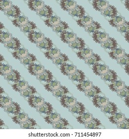 Autumn colored seamless pattern with leaves for texture or background.