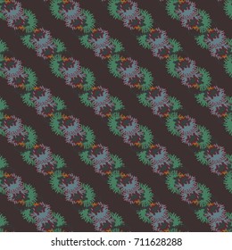 Autumn colored seamless pattern with leaves for texture or background.