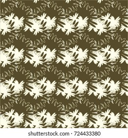 Autumn colored seamless pattern with leaves for texture or background.