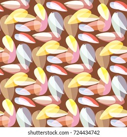 Autumn colored seamless pattern with leaves for texture or background.