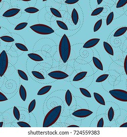 Autumn colored seamless pattern with leaves for texture or background.
