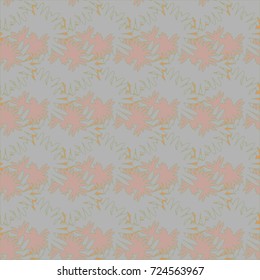 Autumn colored seamless pattern with leaves for texture or background.