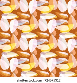 Autumn colored seamless pattern with leaves for texture or background.
