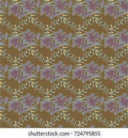 Autumn colored seamless pattern with leaves for texture or background.