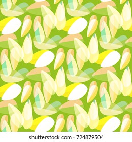 Autumn colored seamless pattern with leaves for texture or background.