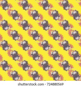 Autumn colored seamless pattern with leaves for texture or background.
