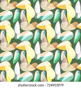 Autumn colored seamless pattern with leaves for texture or background.