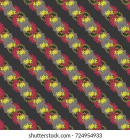 Autumn colored seamless pattern with leaves for texture or background.