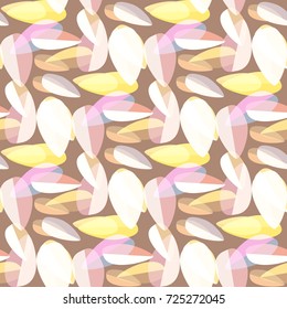 Autumn colored seamless pattern with leaves for texture or background.