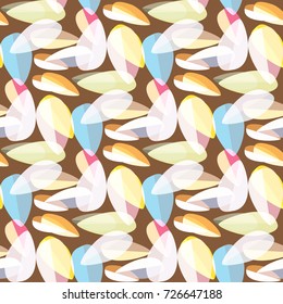 Autumn colored seamless pattern with leaves for texture or background.