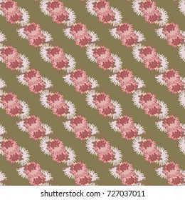Autumn colored seamless pattern with leaves for texture or background.