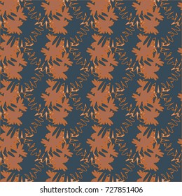 Autumn colored seamless pattern with leaves for texture or background.
