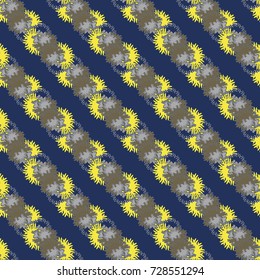 Autumn colored seamless pattern with leaves for texture or background.