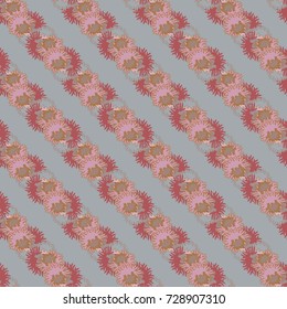 Autumn colored seamless pattern with leaves for texture or background.