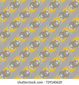 Autumn colored seamless pattern with leaves for texture or background.